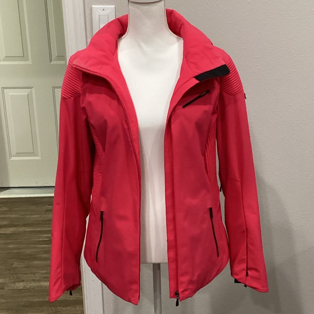 Preowned Heavy Duty Spyder Jacket Size 10 Hot Pink Removable Hood